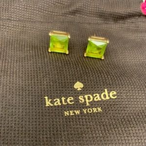 Kate Spade Lime Green Gem Earrings.